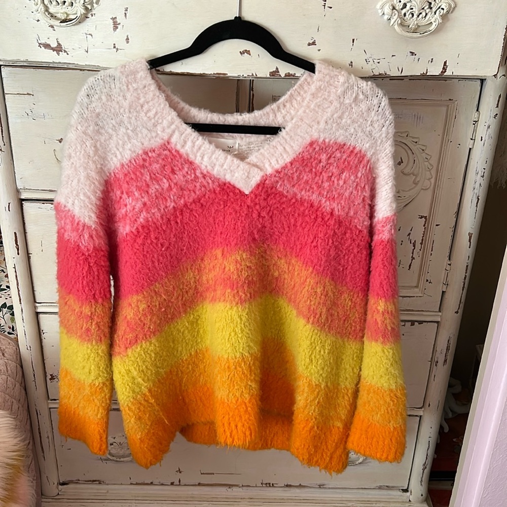 Anthropologie Sweater Pink Lemonade